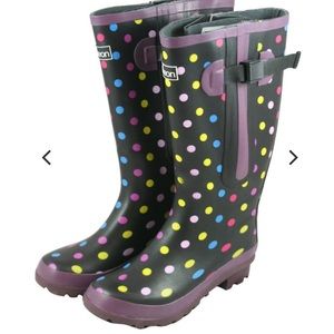 Jileon Extra Wide calf rain boots worn once